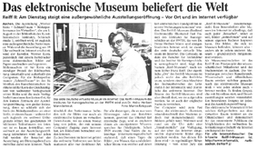 Das elektronische Museum beliefert die Welt